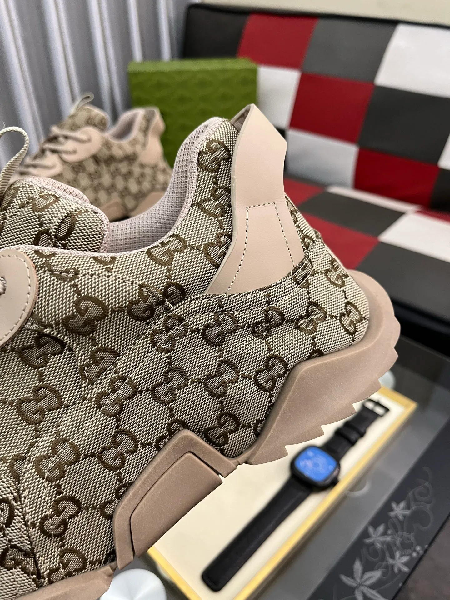 Men's shoes 💰600⌚️⌚️ (GUCCI-Gucci) luxury brand sports and casual shoes, imported original material, sheepskin lining, high-end and comfortable, original outsole is light and wear-resistant! Purely handmade, details determine quality! 38-444️⃣colors available